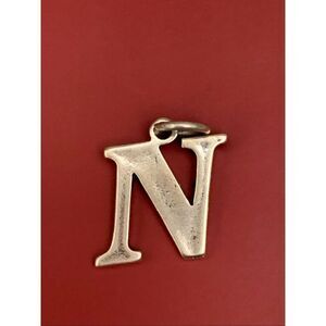 .925 Letter N Sterling Silver Jewelry Charm #alphabet #name